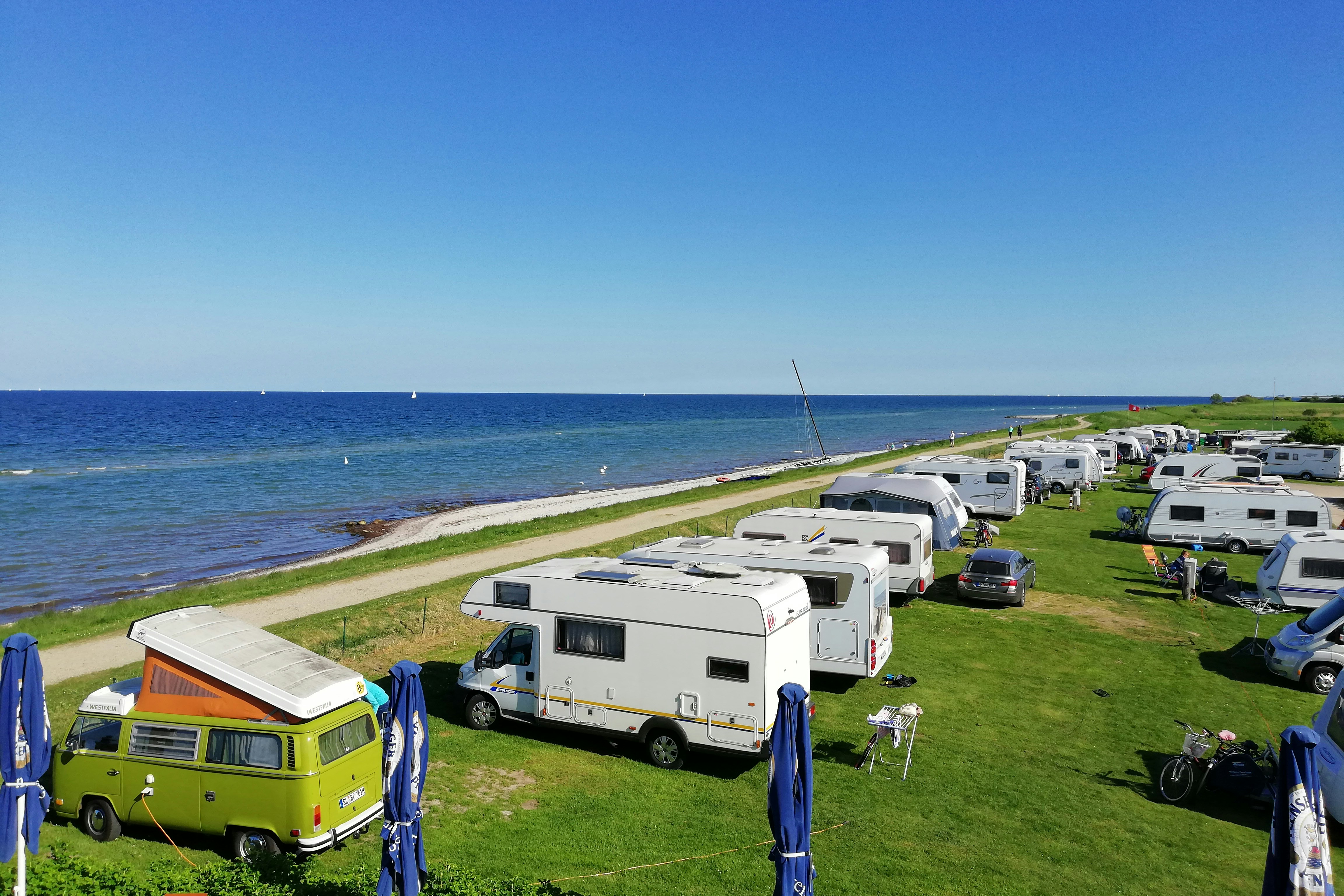 Campingplatz Ostseesonne - Luftaufnahme der Standplatzwiese auf dem Campingplatz