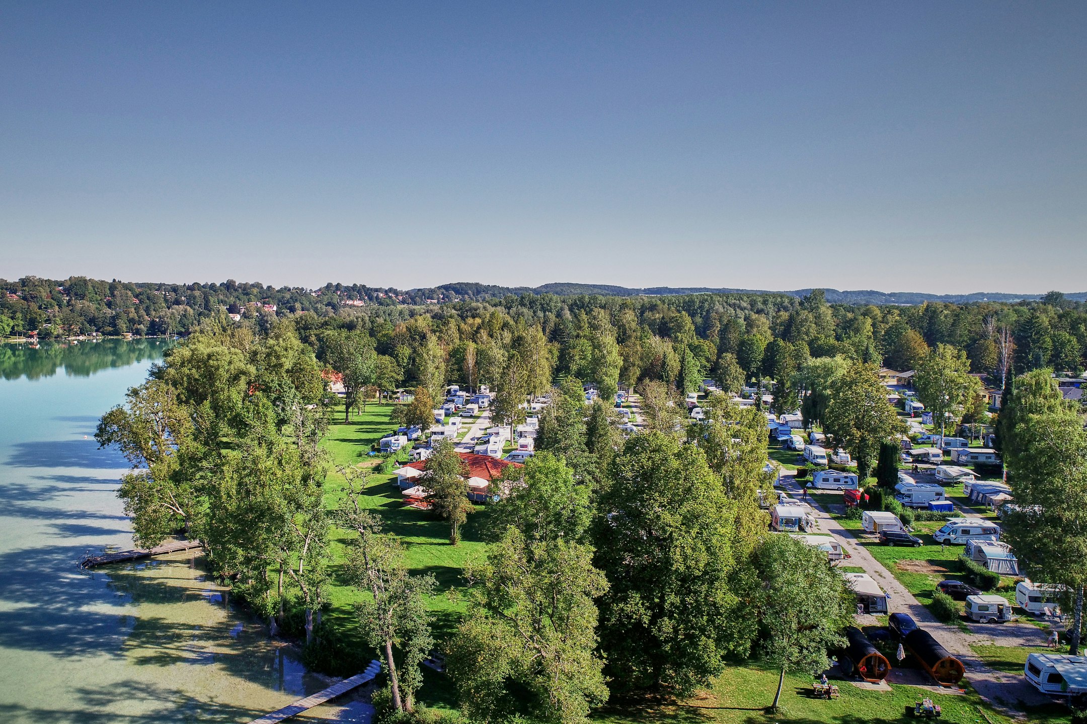Campingplatz Pilsensee - Blick auf die Standplätze des Campingplatzes