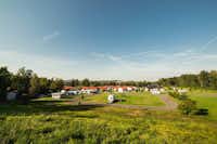 Campingplatz Trixi Ferienpark  -  Blick auf den Wohnmobilstellplatz vom Campingplatz
