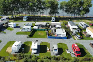 Campingplatz Wackerballig - Luftaufnahme der Standplätze auf dem Campingplatz