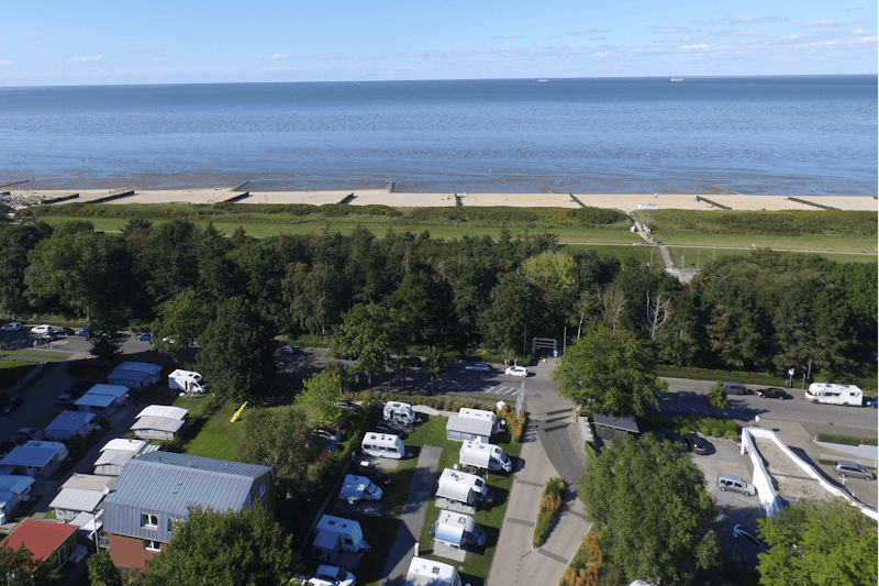 Campingplatz Wattenlöper - Blick auf das Meer in unmittelbarer Nähe vom Campingplatz