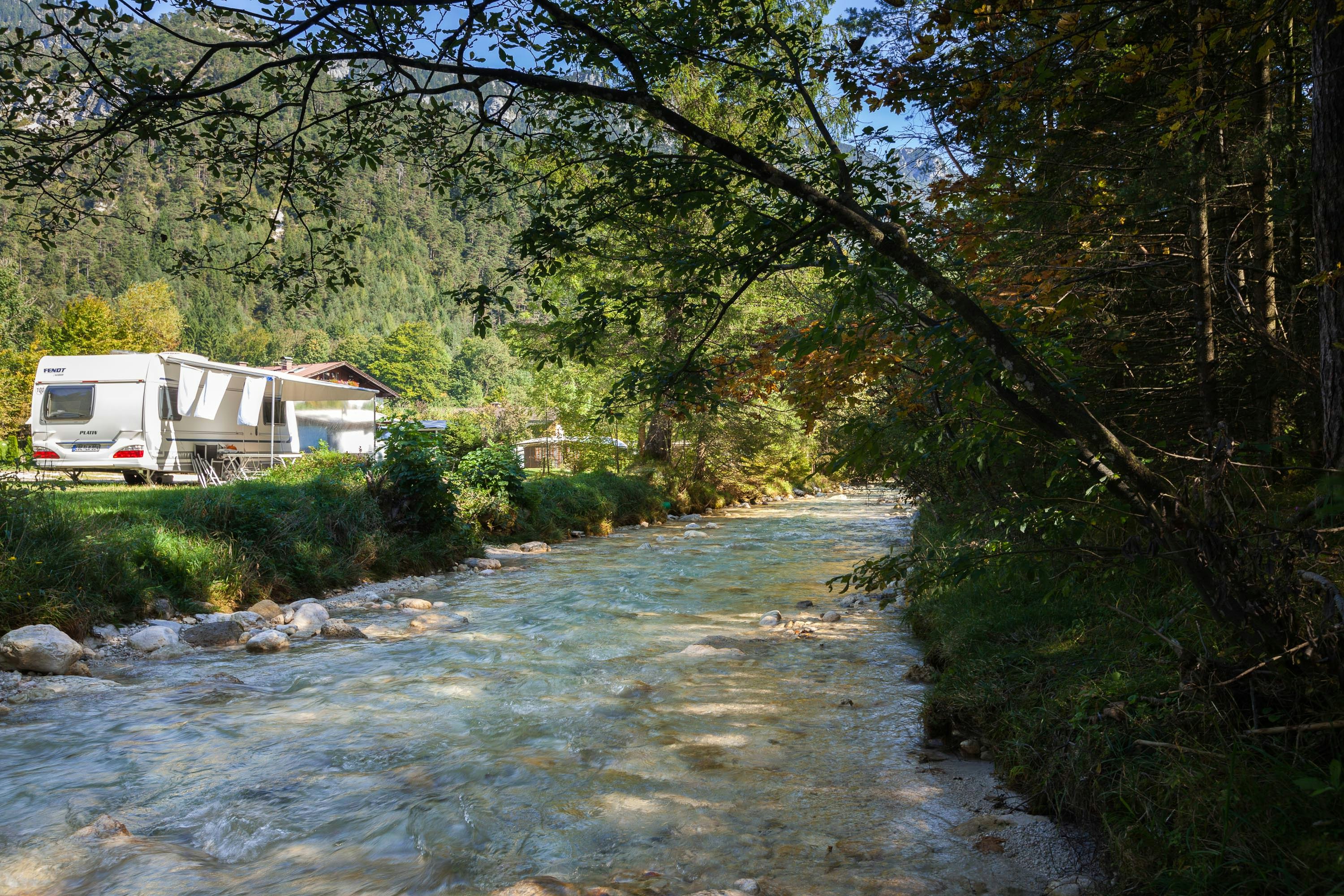 Campingplatz Winkl-Landthal - Fluss am Campingplatz
