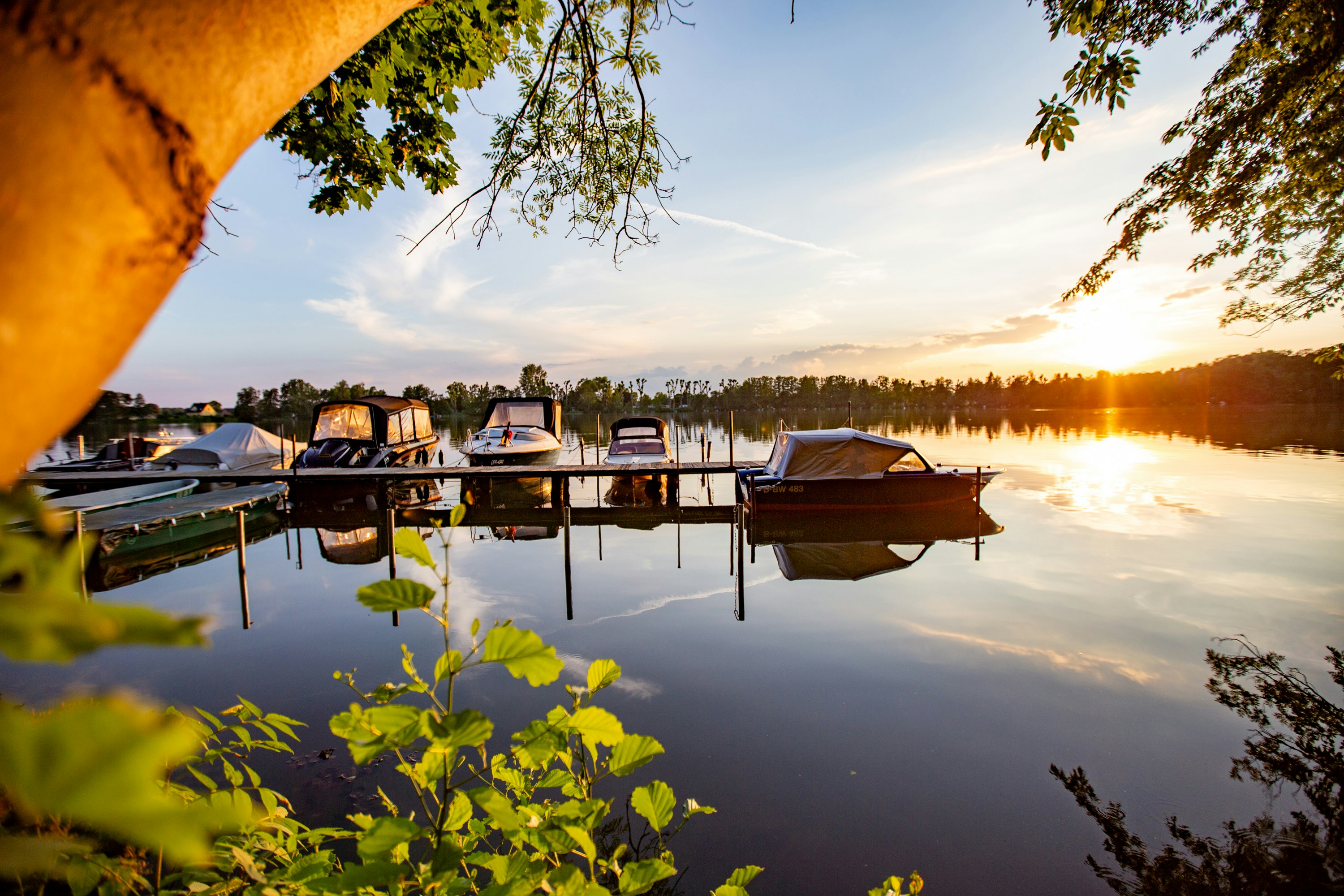 Campingplatz Wusterhausen - Blick auf die Bootsanlegestelle