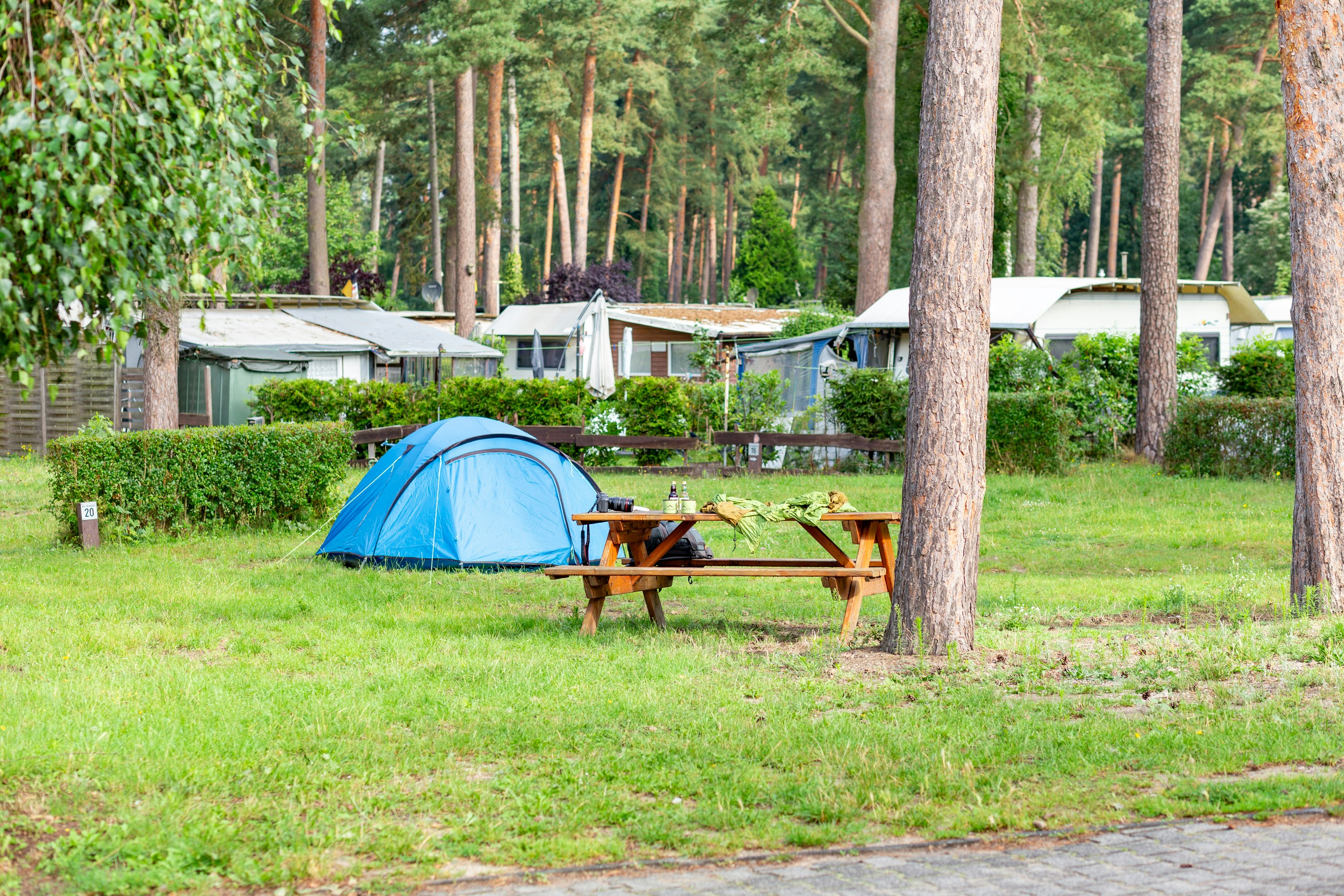 Campingplatz Wusterhausen - Zeltwiese auf dem Campingplatz