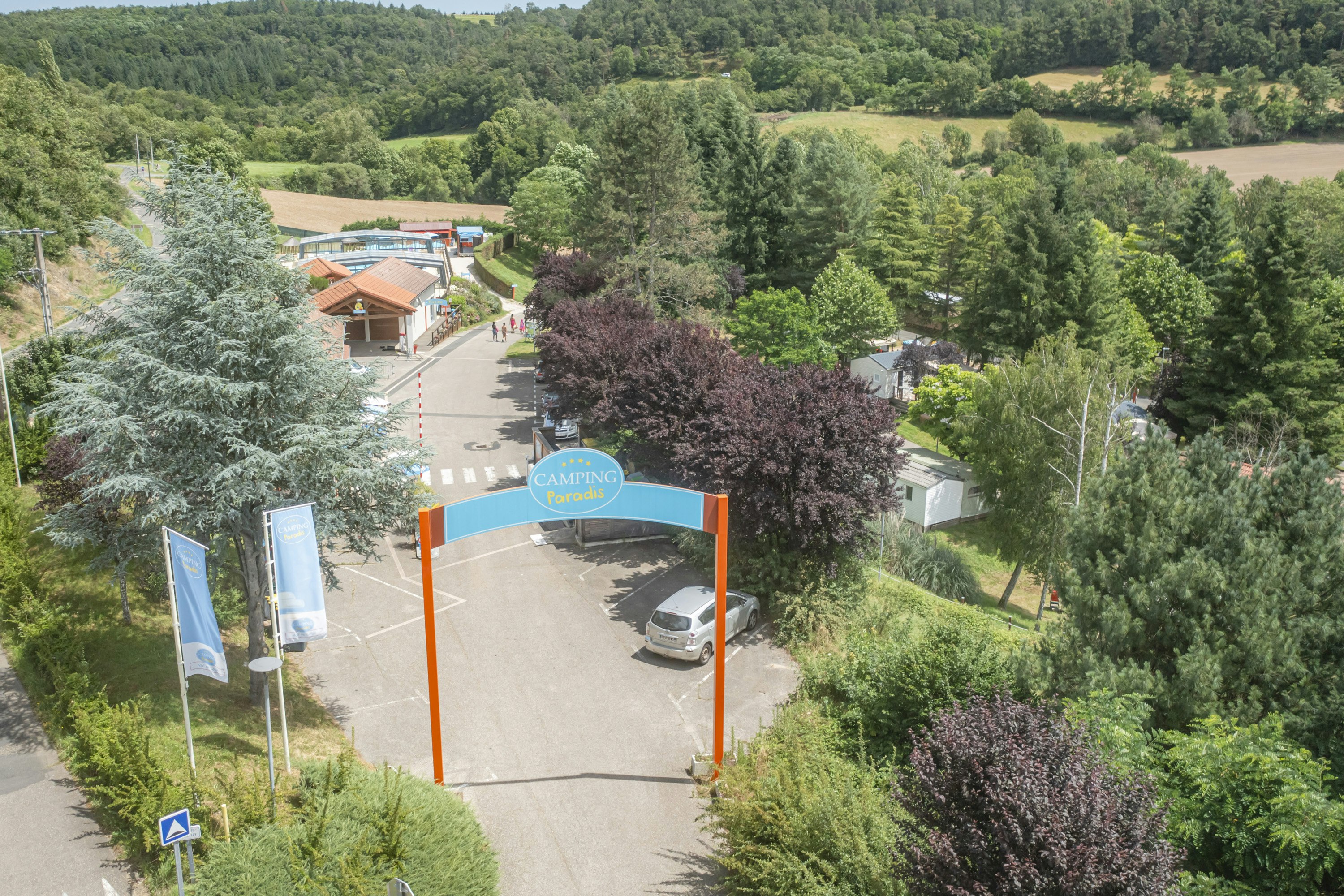 Camping Paradis Val de Coise - Eingang des Campingplatzes