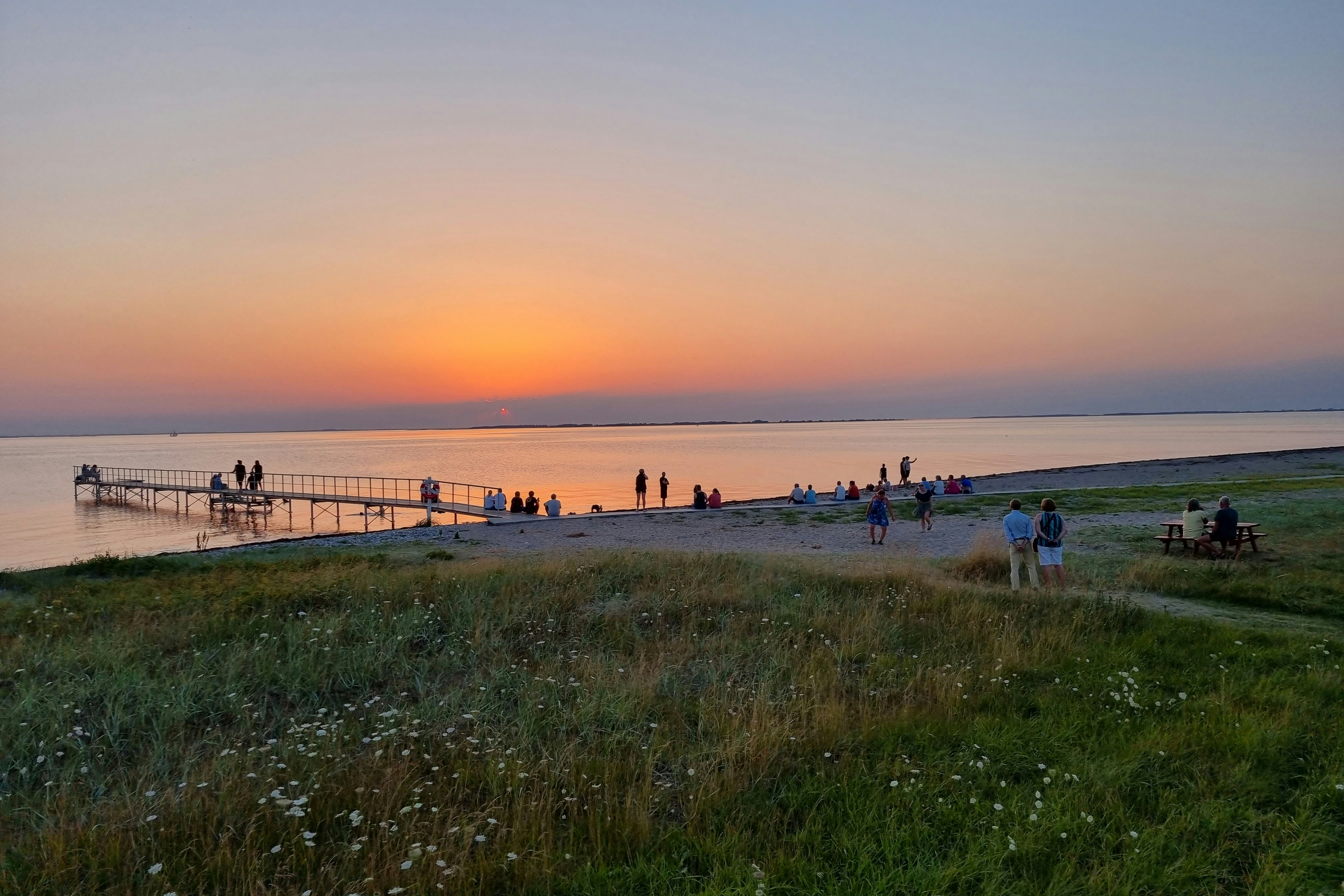 CampOne Assens Strand - Sonnenuntergang über dem Strand