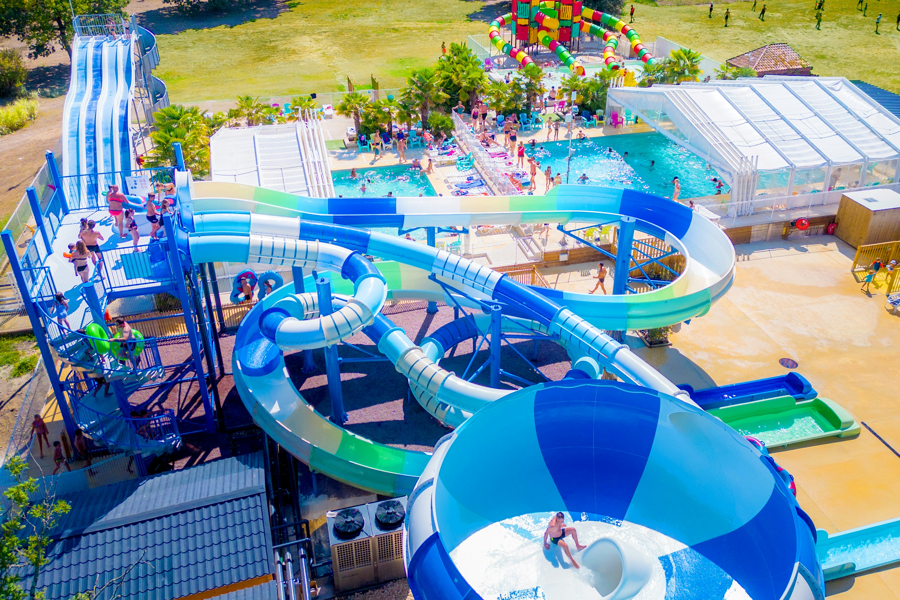 Capfun camping Atlantique Parc  - Rutschen im Wasserpark des Campingplatzes