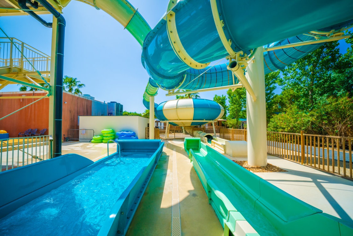 Capfun camping Emeraude  - Rutschen im Wasserpark des Campingplatzes