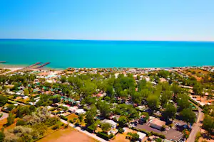 Capfun Camping Flots Bleus - Luftaufnahme des Campingplatzes am Strand