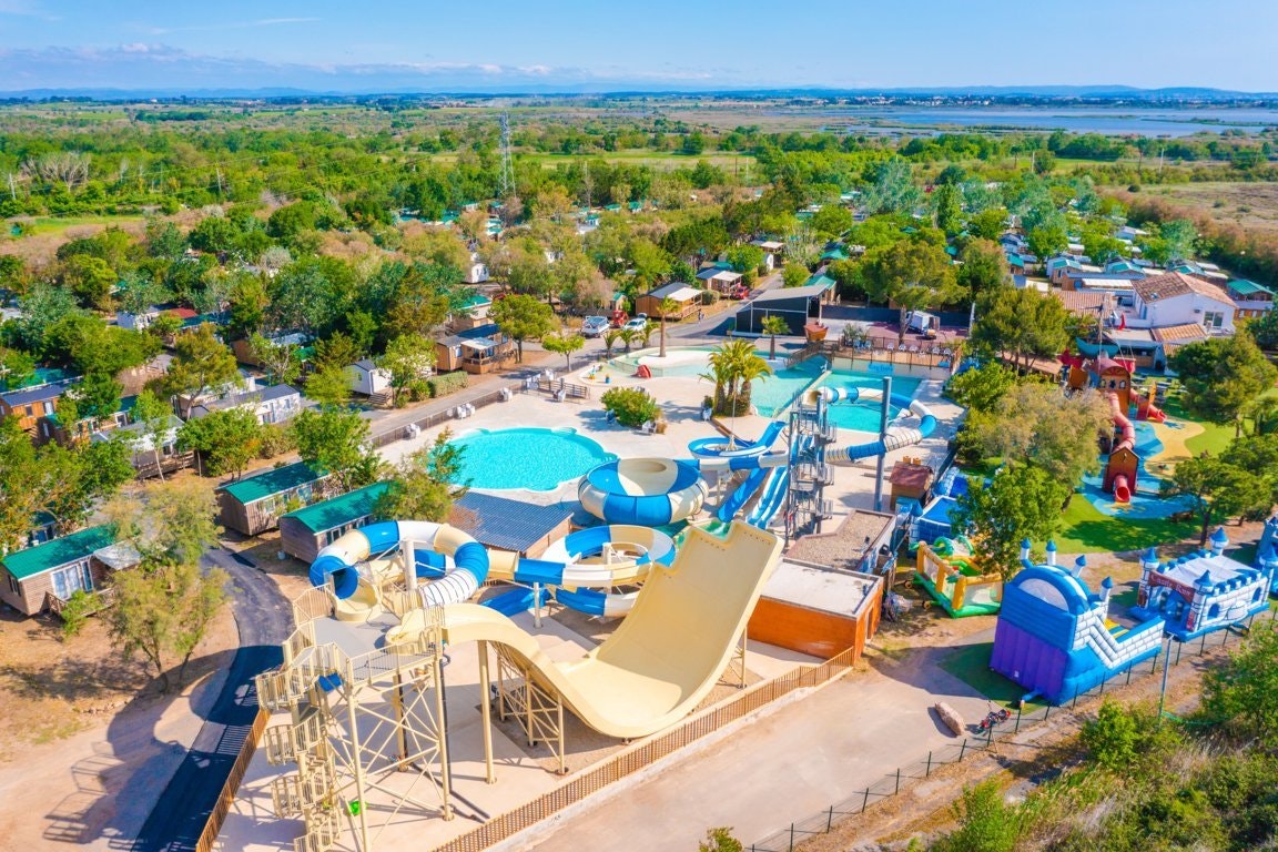 Capfun camping La Nina  - Rutschen im Wasserpark des Campingplatzes