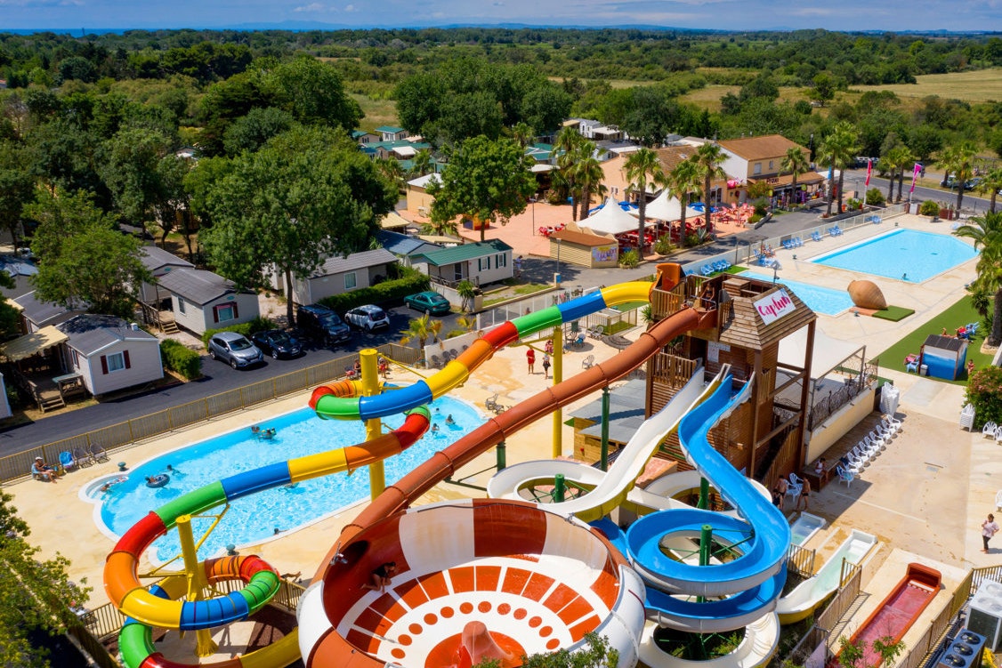 Capfun camping Les Ondines - Wasserpark mit Rutschen auf dem Campingplatz