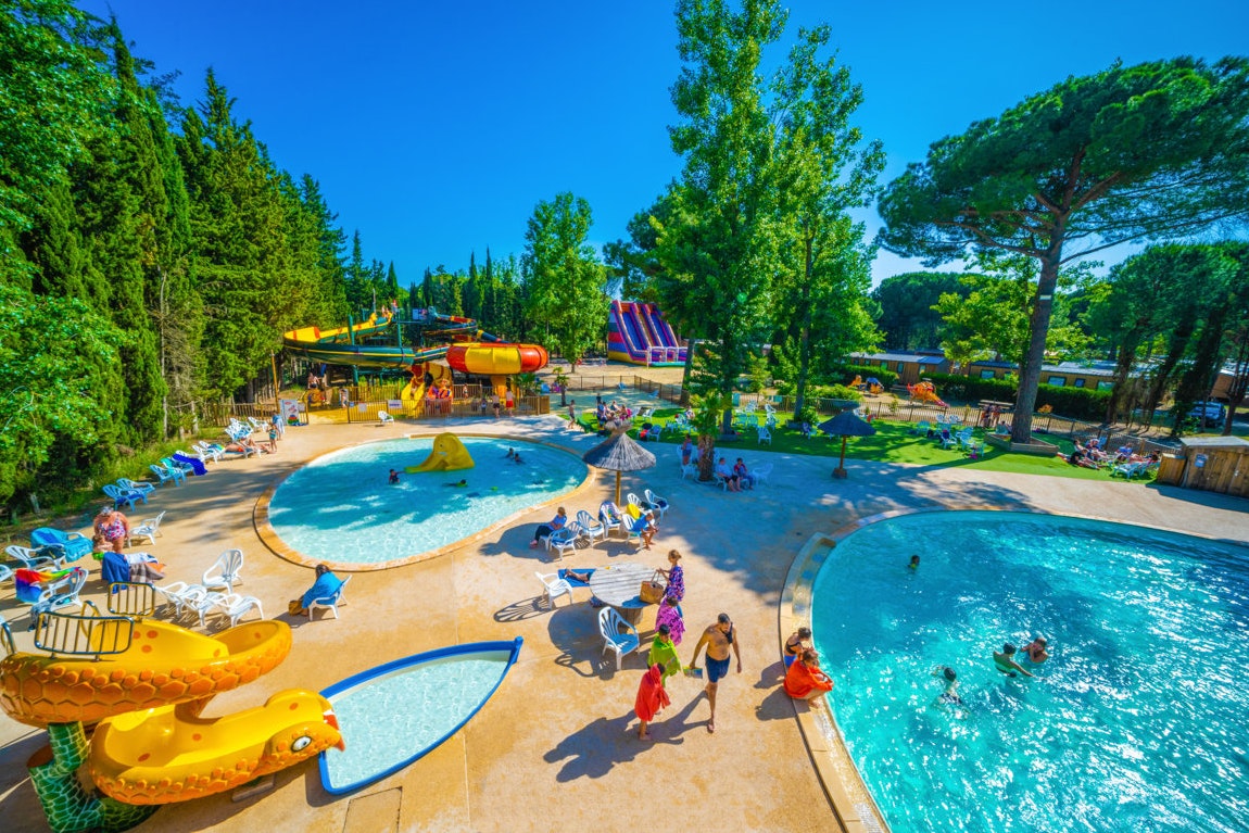 Capfun camping l'Or - Freibad mit Kinderbecken auf dem Campingplatz