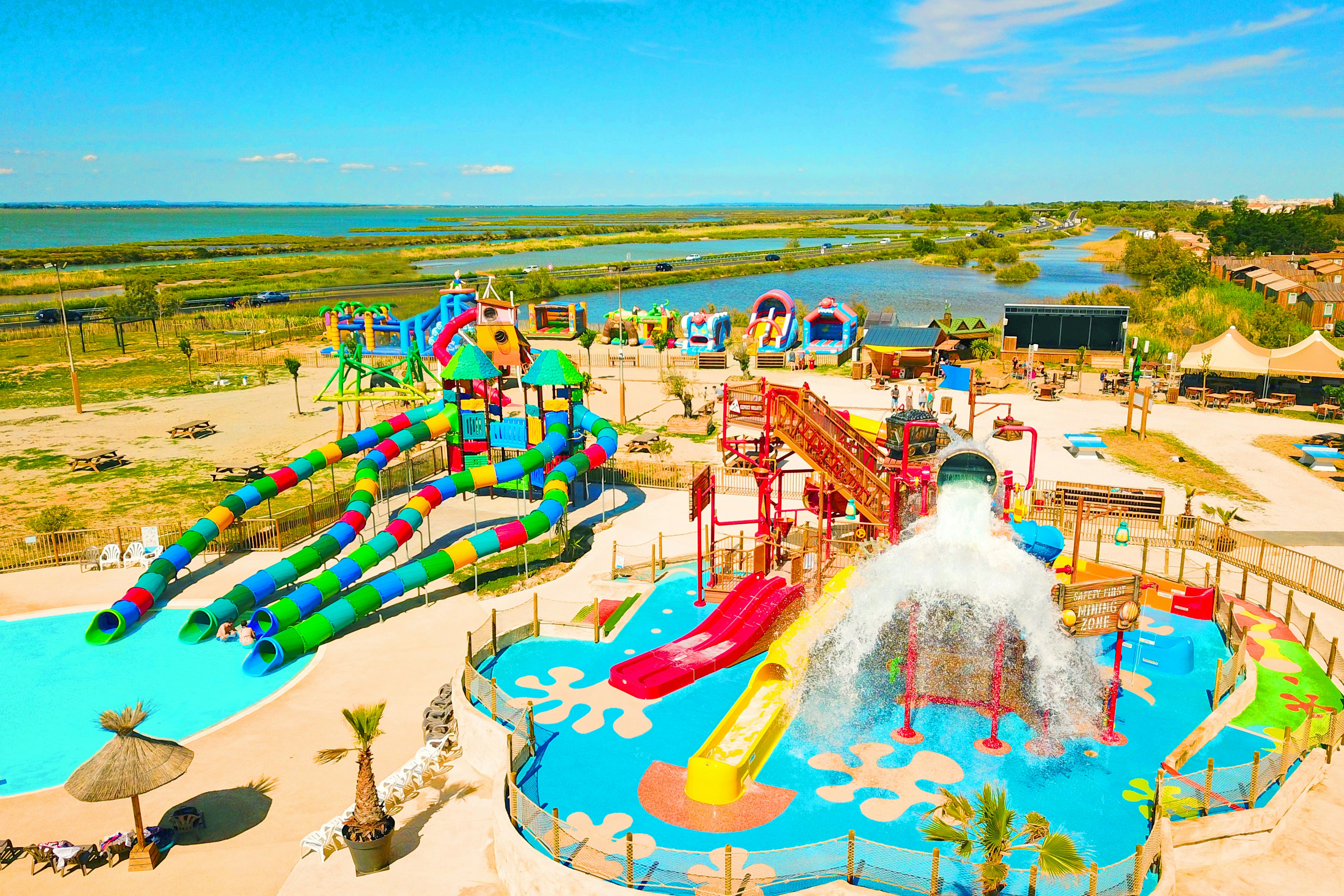 Capfun camping Mille Pépites  - Kinderbereich im Wasserpark mit Rutschen und Wasserspielplatz