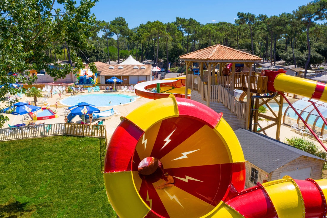 Capfun camping Zéphir  - Rutschen im Wasserpark des Campingplatzes