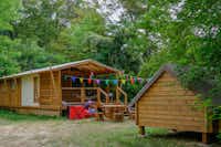 Castel Camping Parc de Fierbois - Mobilheim für 6 Personen im Grünen