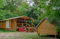 Castel Camping Parc de Fierbois - Mobilheim für 6 Personen im Grünen