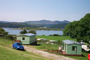 Castle Point Caravan & Camping Site - Mobilheime vom Campingplatz mit Veranden und Meerblick