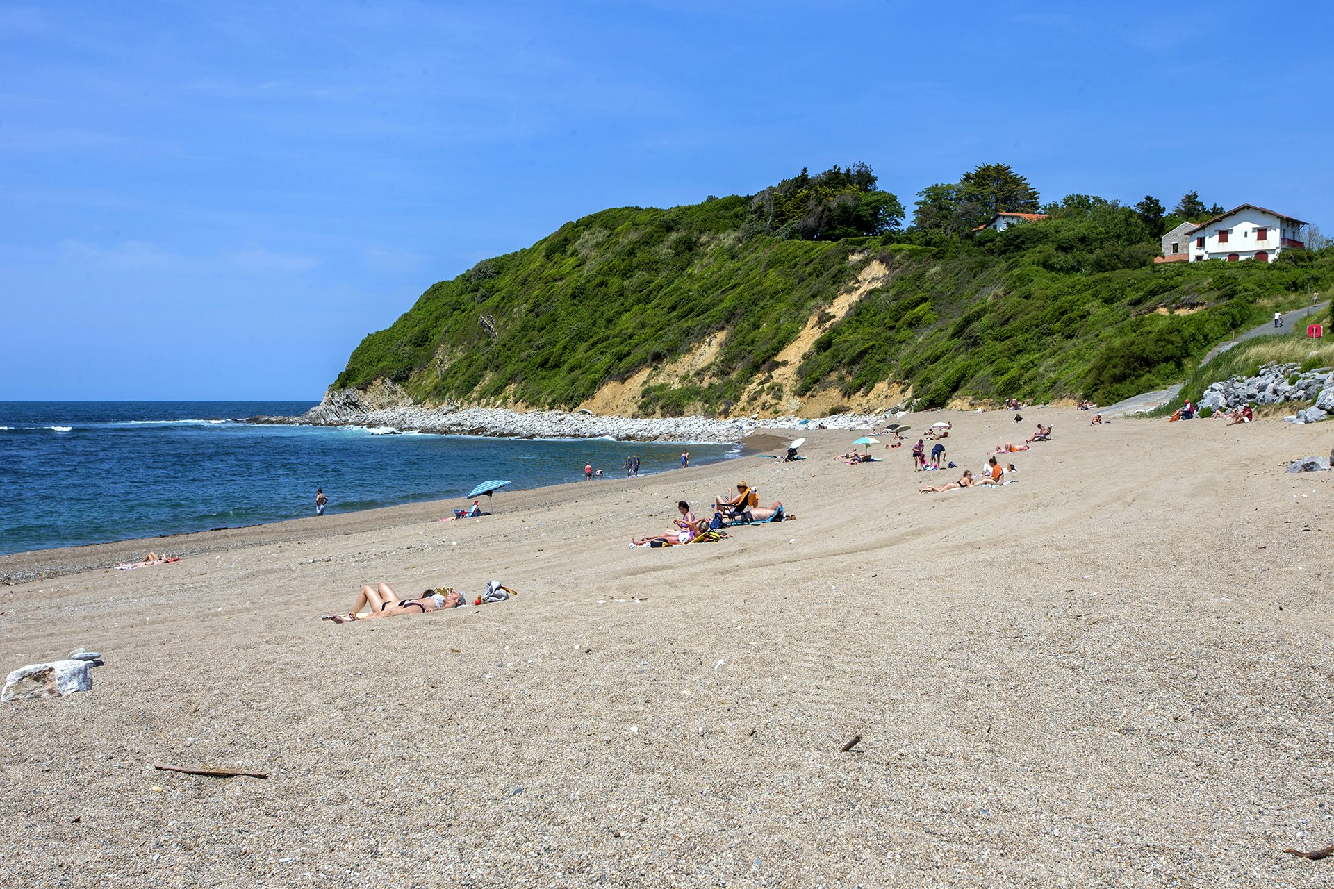 Chadotel C. L'International Erromardie  Chadotel Camping L' International Erromardie - Blick auf den Badestrand am Campingplatz