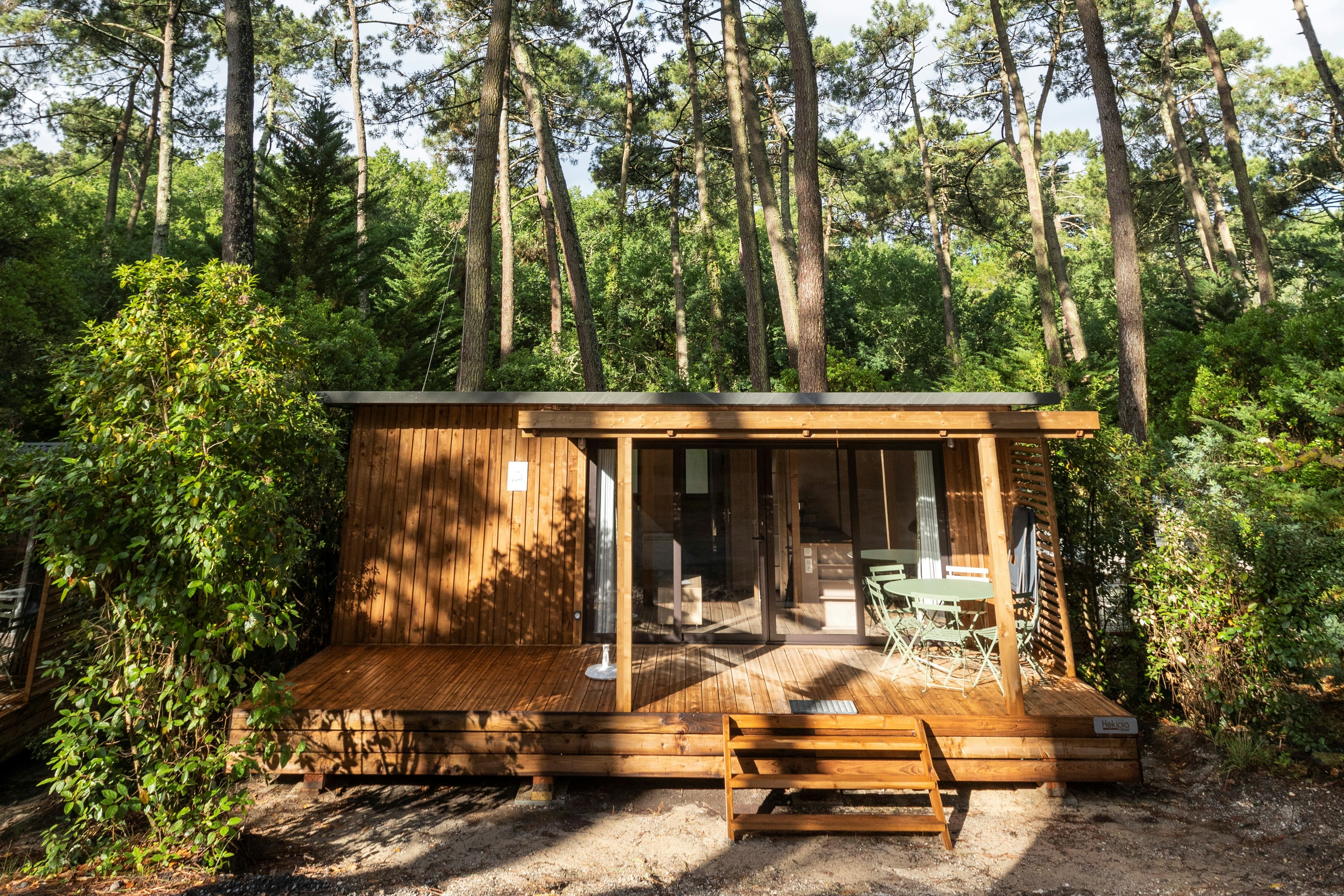 Huttopia Arcachon  - Mobilheim mit Terrasse auf dem Campingplatz