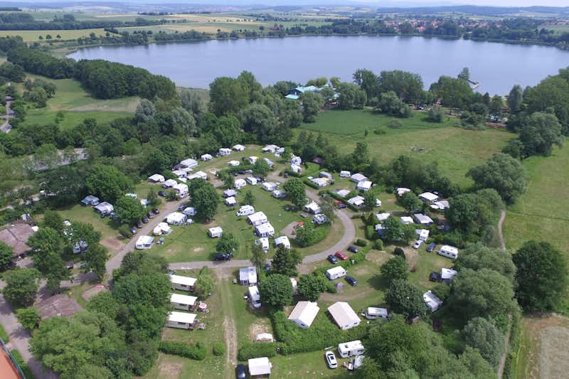 Comfort Camping Seeburger See  - Luftaufnahme des Campingplatzes