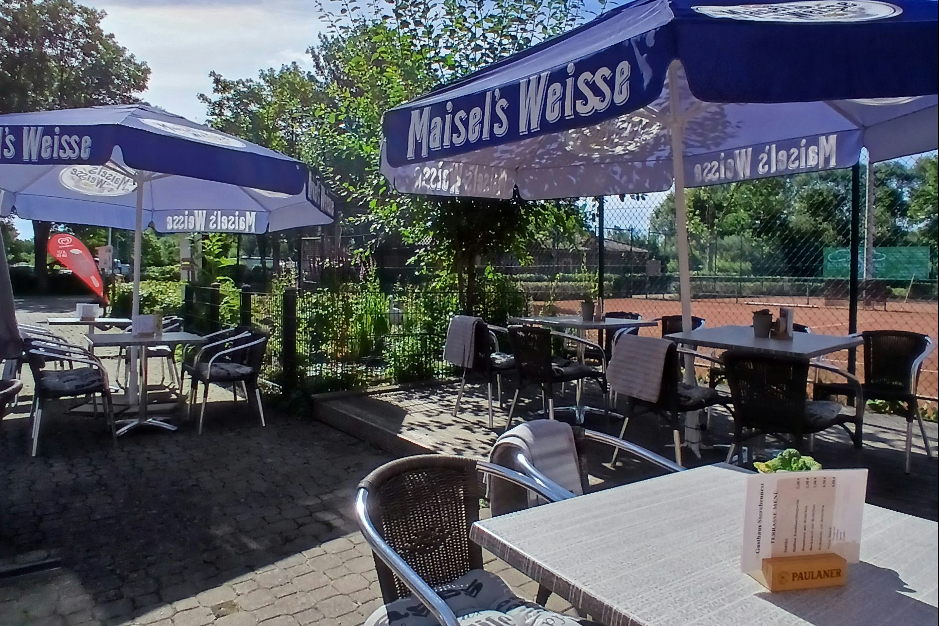 Comfort Camping Seeburger See  - Restaurant mit Terrasse auf dem Campingplatz