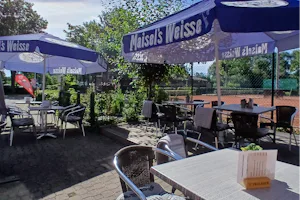 Comfort Camping Seeburger See - Restaurant mit Terrasse auf dem Campingplatz