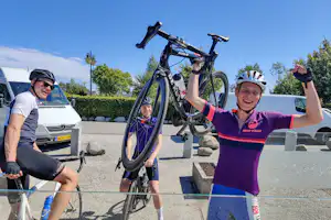 Copenhagen Camping - Fahrrad Fahrer auf dem Campingplatz Gelände