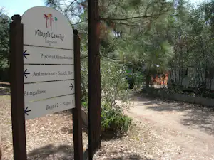 Villagio Camping Cugnana - Informationsschild auf dem Campingplatz
