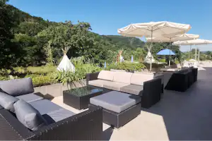 Das Zollhaus - Terrasse auf dem Campingplatz