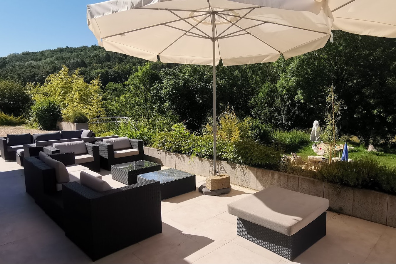 Das Zollhaus - Terrasse auf dem Campingplatz