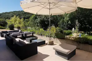 Das Zollhaus - Terrasse auf dem Campingplatz