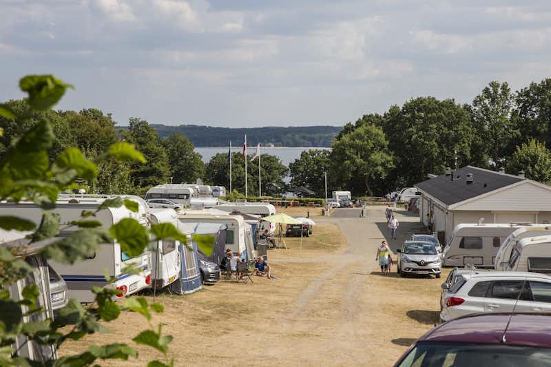 DCU-Camping Kollund - Blick auf die Stellplätze auf dem Campingplatz