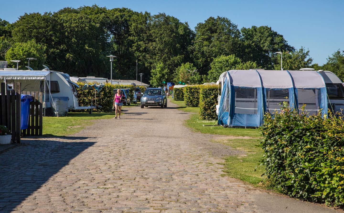 DCU-Camping Odense - Blick auf die Stellplätze auf dem Campingplatz