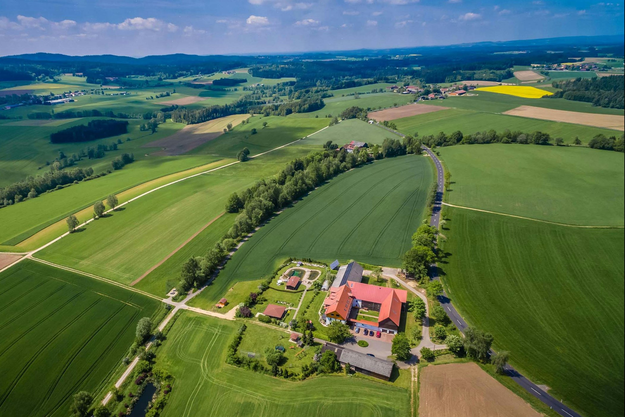 Der Birkholmhof - Campingplatz aus der Vogelperspektive