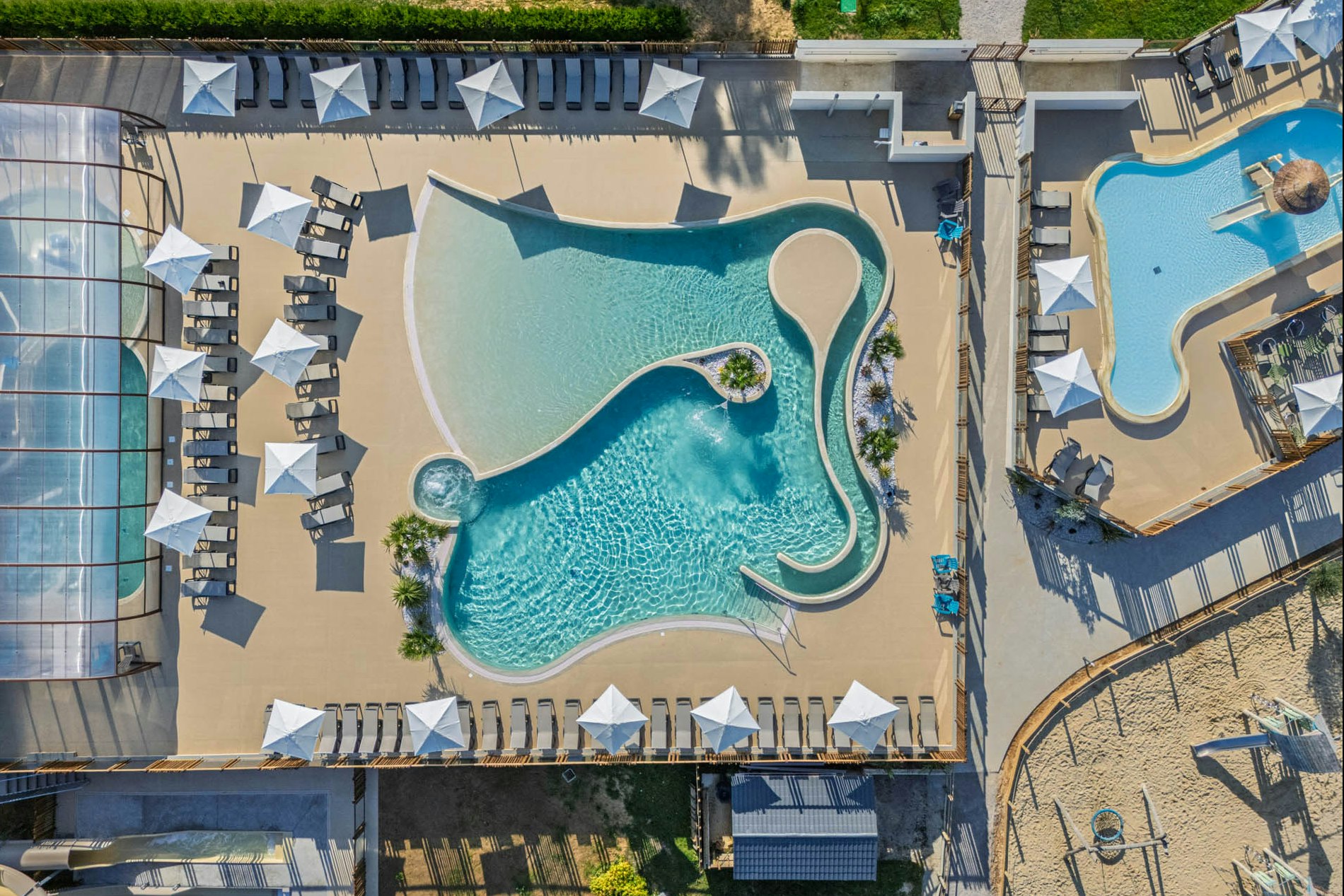 Domaine de Drancourt - Wasserpark aus der Vogelperspektive