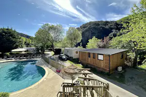 Domaine de la Plage - Mobilheime neben dem Pool im Freien