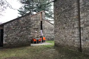 Domaine des Vans - Terrasse auf dem Campingplatz