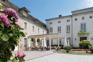 Domaine du Château de l' Epervière - Terrasse vom Restaurant auf dem Campingplatz