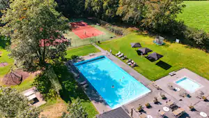 Domaine le Boulac - Blick auf das Freibad auf dem Campingplatz