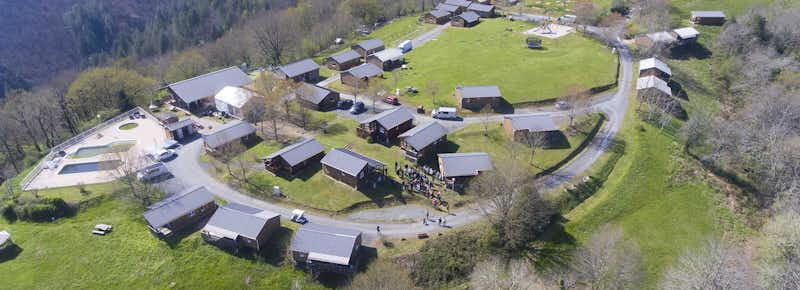 Domaine Vallee du Tarn - Luftaufnahme des Campingplatzes
