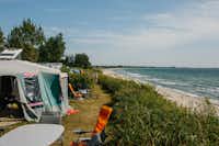 Drejby Strandcamping - Zelte auf der Wiese am Strand