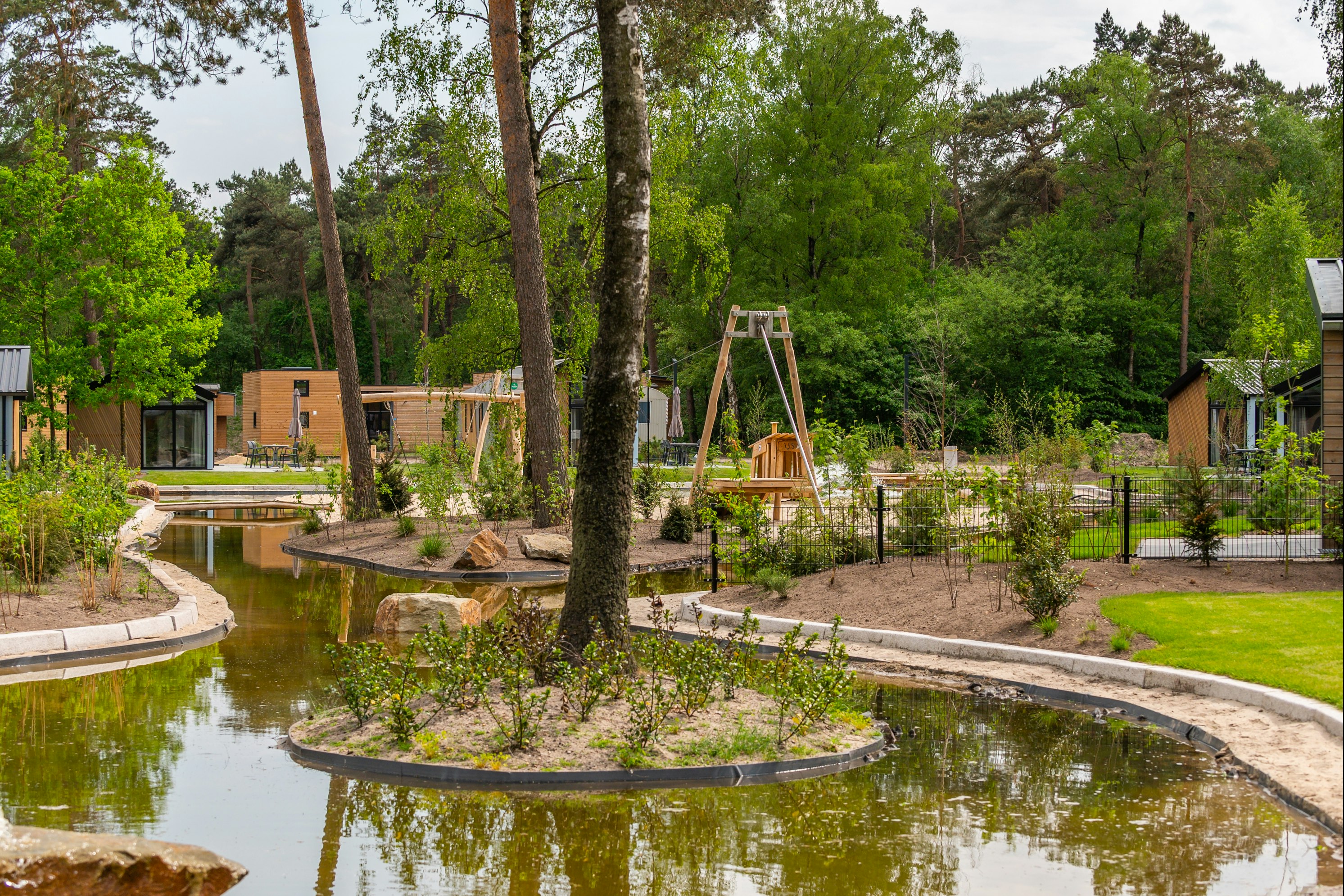 EuroParcs De Hooge Veluwe  Droompark Hooge Veluwe - Blick auf den Campingplatz