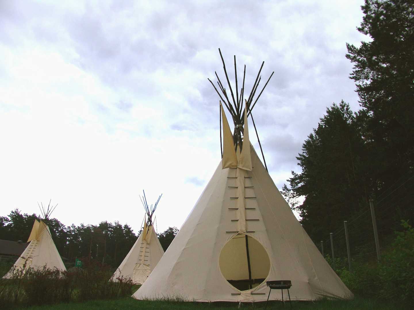 Druskininkai Camping - Tipi Zelte auf dem Campingplatz