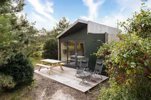 Duincamping De Lepelaar - Mobilheim mit Terrasse auf dem Campingplatz