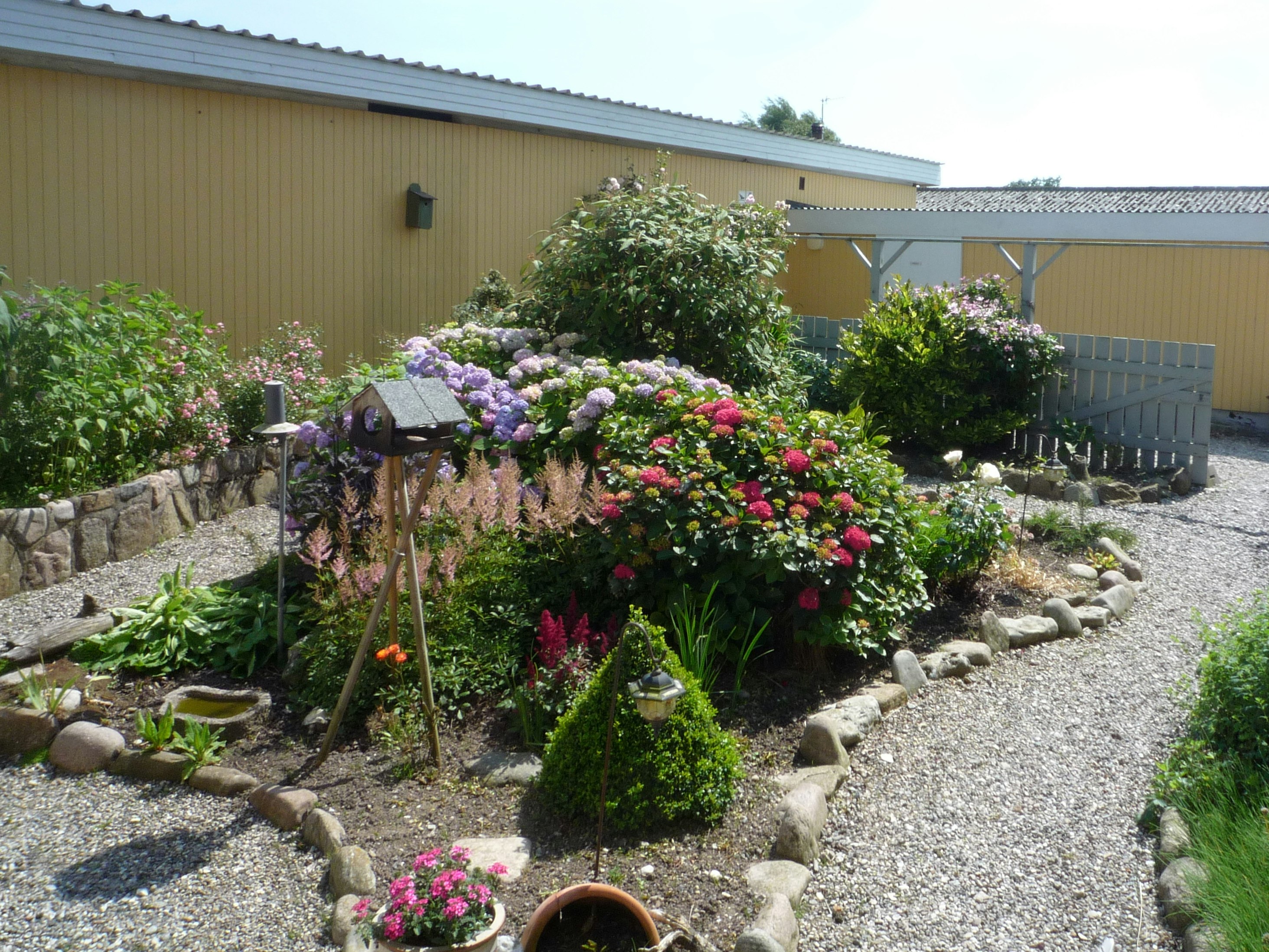 Elsegårde Camping - Garten mit verschiedenen Blumen auf dem Campingplatz