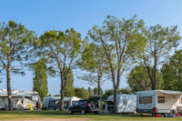 Eurocamping Pacengo  - Stellplätze vom Campingplatz zwischen Bäumen