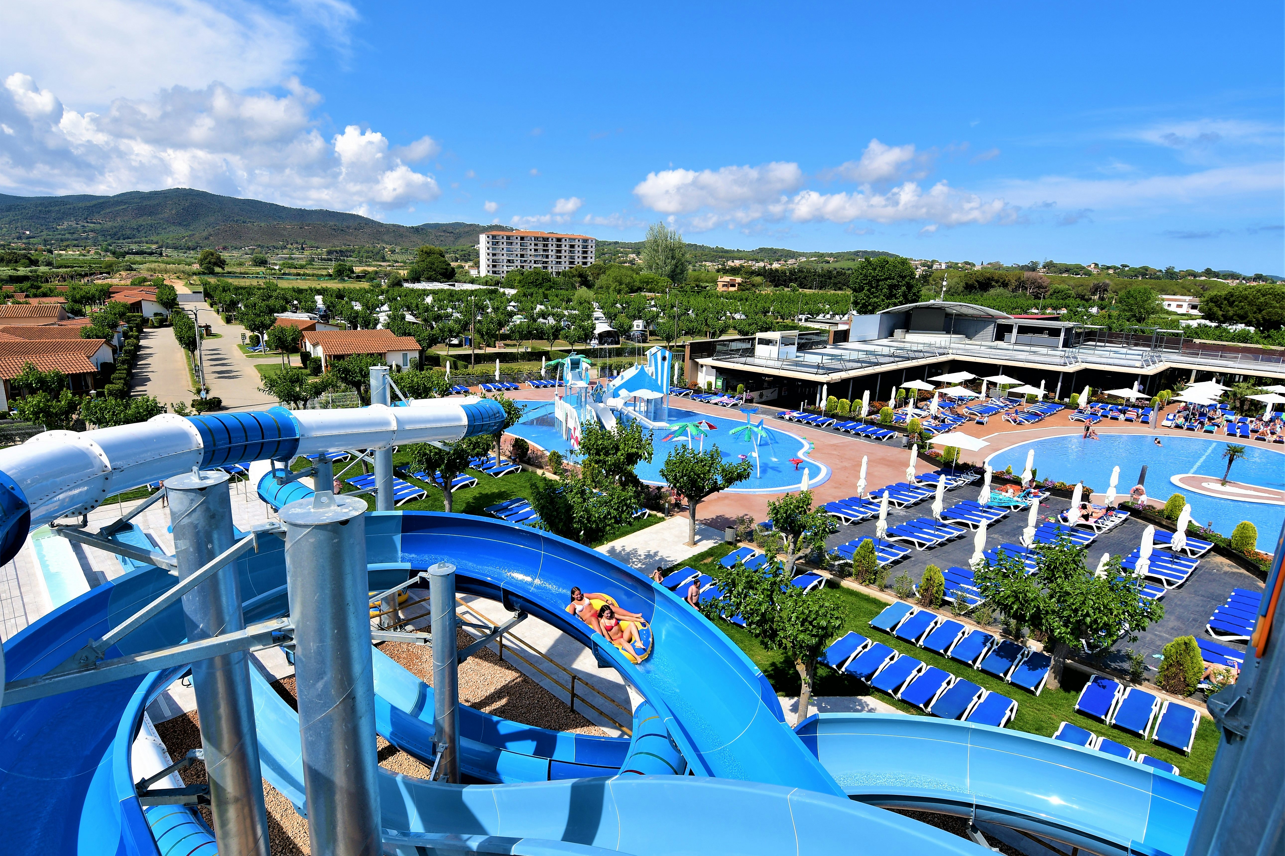 Eurocamping  - Rutschen im Wasserpark des Campingplatzes