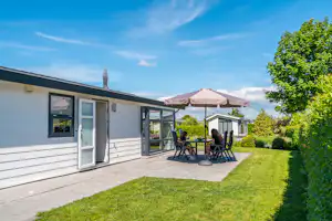 EuroParcs Woudhoeve - Terrasse eines Mobilheims