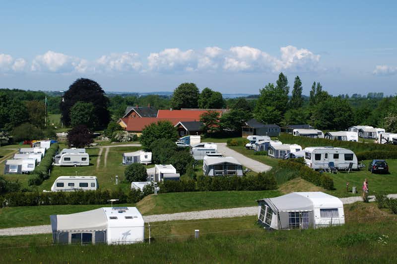 Faaborg Camping - Blick auf die Stellplätze auf dem Campingplatz