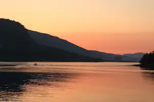 Fagervik Camping - Sonnenuntergang auf dem Campingplatz